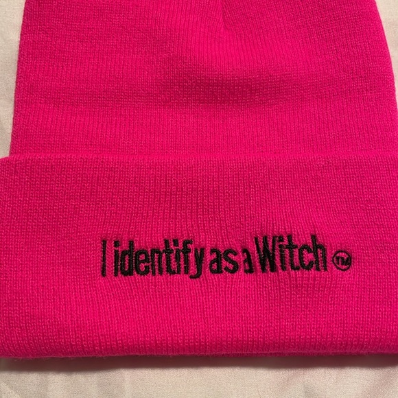 Bundle of 3 purple and pink I identify as a witch beanies - Picture 2 of 5